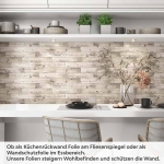 Mobile Preview: Küchenrückwand Folie Holzstruktur Optik Artikelbild 1