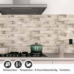 Mobile Preview: Küchenrückwand Folie Holzstruktur Optik Detailbild 1