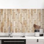 Mobile Preview: Küchenrückwand Folie Holzoptik Hauptbild 1