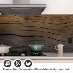 Mobile Preview: Küchenrückwand Folie Wellenholz Optik Detailbild 1