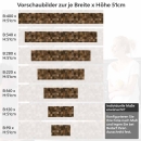 Mobile Preview: Küchenrückwand Folie Holzblock Mosaik Optik Höhe 51cm