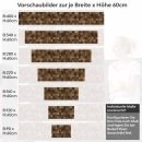 Mobile Preview: Küchenrückwand Folie Holzblock Mosaik Optik Höhe 60cm