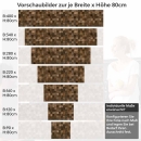 Mobile Preview: Küchenrückwand Folie Holzblock Mosaik Optik Höhe 80cm