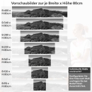 Mobile Preview: Küchenrückwand Folie monochrome Berge Variantenauswahl Vorschaubild Höhe 80cm