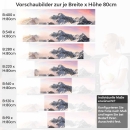 Mobile Preview: Küchenrückwand Folie verschneite Bergspitze Variantenauswahl Vorschaubild Höhe 80cm