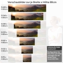 Mobile Preview: Küchenrückwand Folie Abendlicher Bergzauber – Landschaft im Sonnenuntergang Höhe 80cm