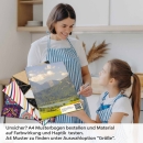 Mobile Preview: Küchenrückwand Folie grüne Weide Bergpanorama A4 Muster