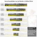 Mobile Preview: Küchenrückwand Folie grüne Weide Bergpanorama Höhe 51cm