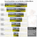 Mobile Preview: Küchenrückwand Folie grüne Weide Bergpanorama Höhe 80cm