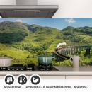 Mobile Preview: Küchenrückwand Folie Zugreise in grünen Täler Detailbild 1