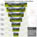 Mobile Preview: Küchenrückwand Folie grüne Weite & Wanderwege Höhe 80cm