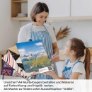 Mobile Preview: Küchenrückwand Folie Hochlandpanorama zwischen Eis & Grün A4 Muster