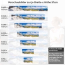 Mobile Preview: Küchenrückwand Folie Hochlandpanorama zwischen Eis & Grün Höhe 51cm