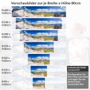 Mobile Preview: Küchenrückwand Folie Hochlandpanorama zwischen Eis & Grün Höhe 80cm