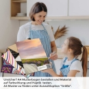 Mobile Preview: Küchenrückwand Folie Wasserfall Bergkulisse A4 Muster
