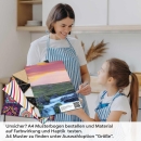 Mobile Preview: Küchenrückwand Folie Wasserfall & Bergsee am Abendlicht A4 Muster
