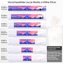 Mobile Preview: Küchenrückwand Folie Gipfel in violetter Dämmerung Höhe 51cm