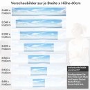 Mobile Preview: Küchenrückwand Folie blauer Horizont Höhe 60cm