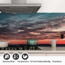 Mobile Preview: Küchenrückwand Folie Sonnenuntergang in der Wolkenkulisse Detailbild 1
