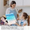 Mobile Preview: Küchenrückwand Folie Strand & Meer in himmlischen Farben A4 Muster