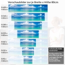 Mobile Preview: Küchenrückwand Folie Tiefblaues Meer & Wolkenpracht Höhe 80cm