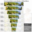 Mobile Preview: Küchenrückwand Folie tropische Hütte am Steg Höhe 80cm