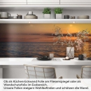 Mobile Preview: Küchenrückwand Folie glühender Himmel über dem Meer Artikelbild 1