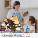Mobile Preview: Küchenrückwand Folie Holzsteg mit Bungalows im Meer A4 Muster