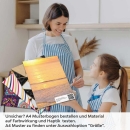 Mobile Preview: Küchenrückwand Folie blau roter Meereshorizont A4 Muster