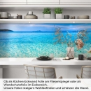 Mobile Preview: Küchenrückwand Folie Treibholz im kristallklarem Meer Artikelbild 1