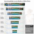 Mobile Preview: Küchenrückwand Folie Segelschiff vor buntem Küstendorf Höhe 51cm