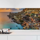 Mobile Preview: Küchenrückwand Folie Malta Küstenschönheit Hauptbild 1