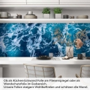 Mobile Preview: Küchenrückwand Folie blaues Meer mit Schaum Detailbild 1