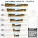Mobile Preview: Küchenrückwand Folie Herbstpanorama mit Nebelschleier am See Höhe 80cm