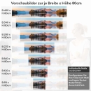 Mobile Preview: Küchenrückwand Folie Berg & See im Panorama Höhe 80cm