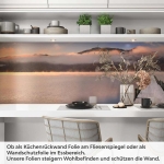 Mobile Preview: Küchenrückwand Folie Anlegesteg am See Artikelbild 1