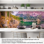 Mobile Preview: Küchenrückwand Folie See Panorama - Bergidylle und Naturzauber Artikelbild 1