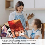 Mobile Preview: Küchenrückwand Folie Bäume am See - Herbstliche Natur A4 Muster