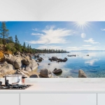 Mobile Preview: Küchenrückwand Folie Klarer See - Natur und Sonne Hauptbild 1