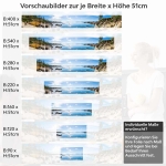 Mobile Preview: Küchenrückwand Folie Klarer See - Natur und Sonne Höhe 51cm