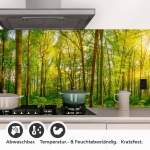 Mobile Preview: Küchenrückwand Folie Grüner Waldtraum Detailbild 1