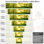 Mobile Preview: Küchenrückwand Folie Grüner Waldtraum Höhe 80cm