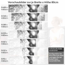 Mobile Preview: Küchenrückwand Folie Baum im Licht - Schwarz-Weiß Waldmotiv Höhe 80cm