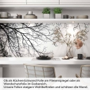 Mobile Preview: Küchenrückwand Folie Filigrane Baumkronen - Minimalistische Eleganz Artikelbild 1