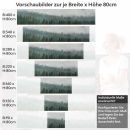 Mobile Preview: Küchenrückwand Folie Wald im Nebel Höhe 80cm