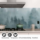 Mobile Preview: Küchenrückwand Folie Nebel und Tannen - Ein Hauch von Naturmystik Detailbild 1