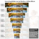Mobile Preview: Küchenrückwand Folie Wasserfall im Herbstwald Höhe 80cm