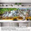 Mobile Preview: Küchenrückwand Folie Goldener Wasserfall Artikelbild 1