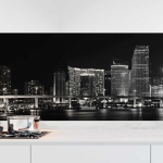 Mobile Preview: Küchenrückwand Folie Skyline at Night Hauptbild 1