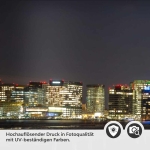 Mobile Preview: Küchenrückwand Folie Bostons Skyline bei Nacht Detailbild 2